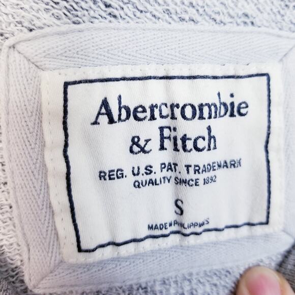 ABERCROMBIE & FITCH Gray Twist Front Space Dye Pullover Knit Top S - Picture 5 of 5